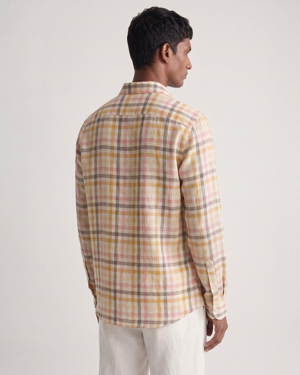 Amber Grid Linen Shirt