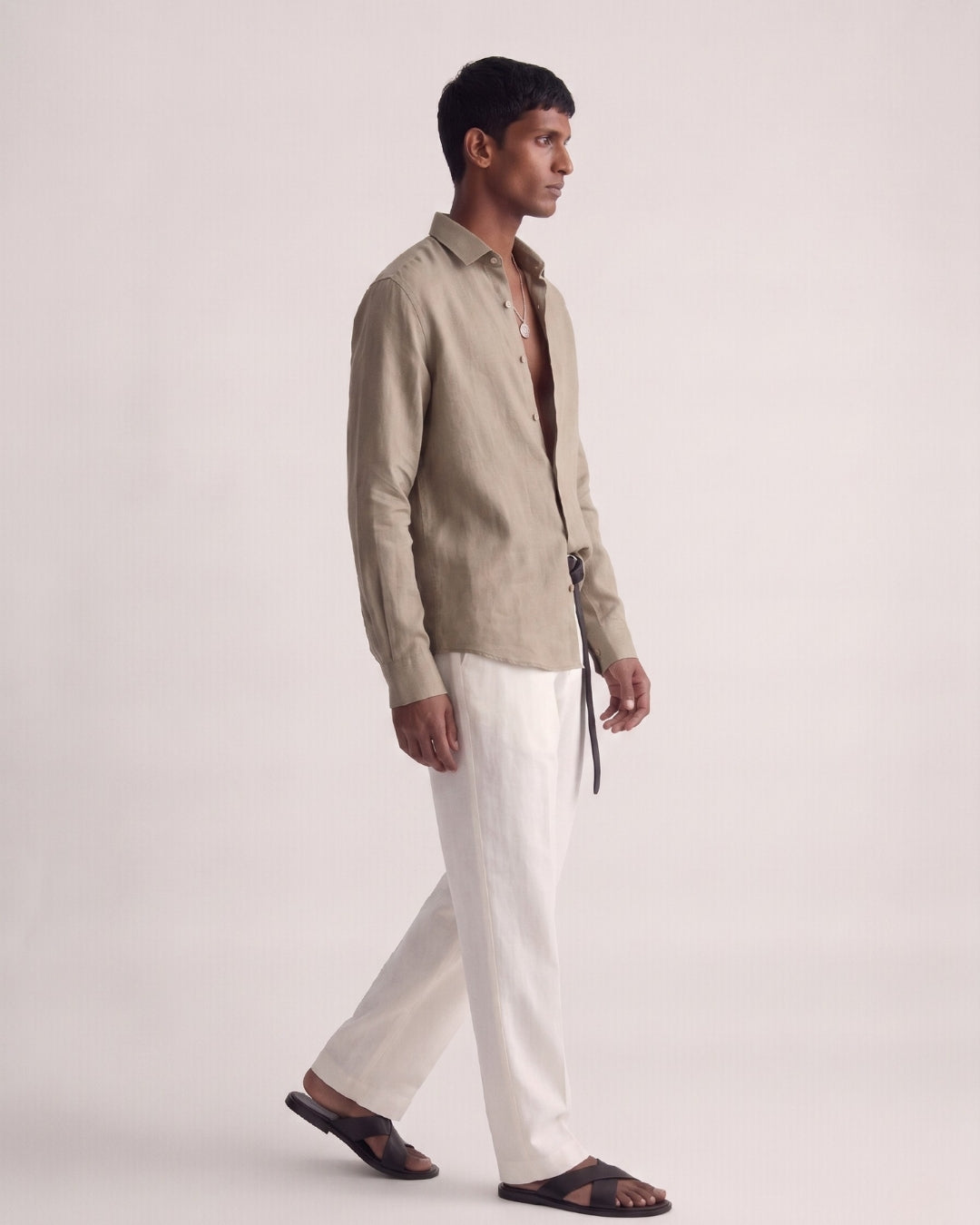 Sand Beige Linen Shirt