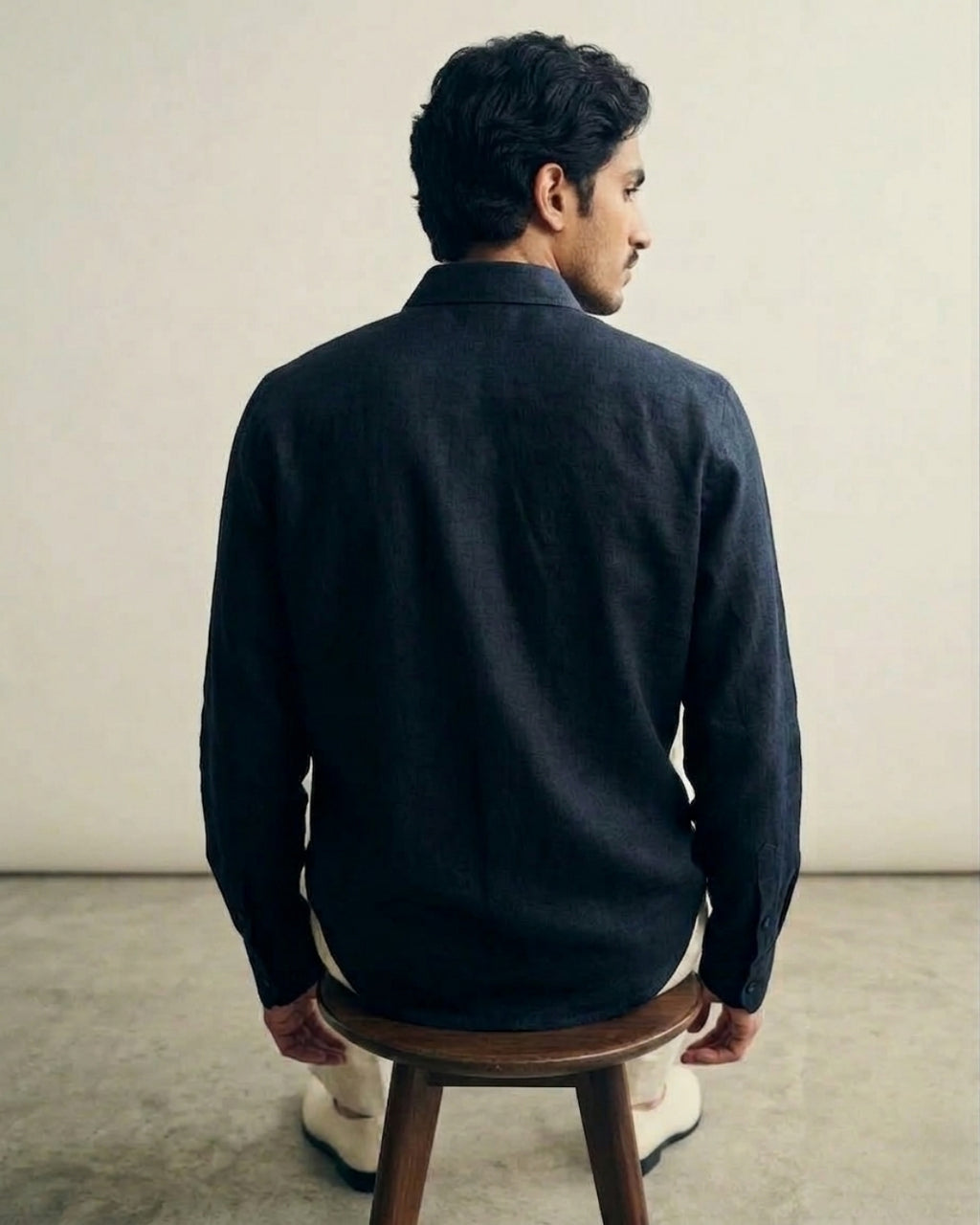 Aakar Blue Linen Shirt