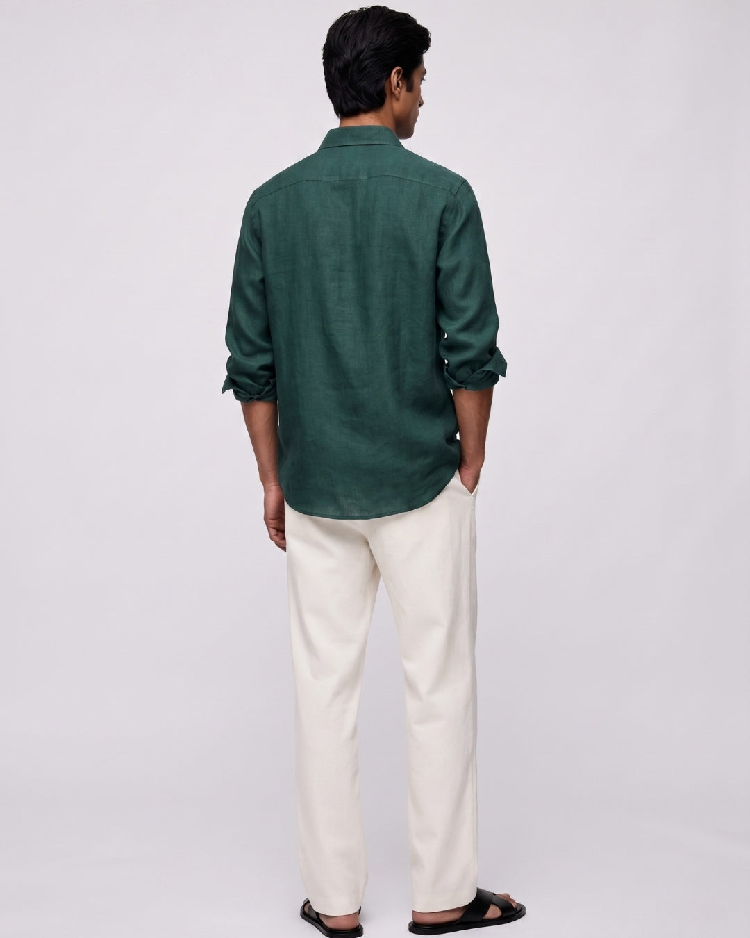 Forest Green Linen Shirt