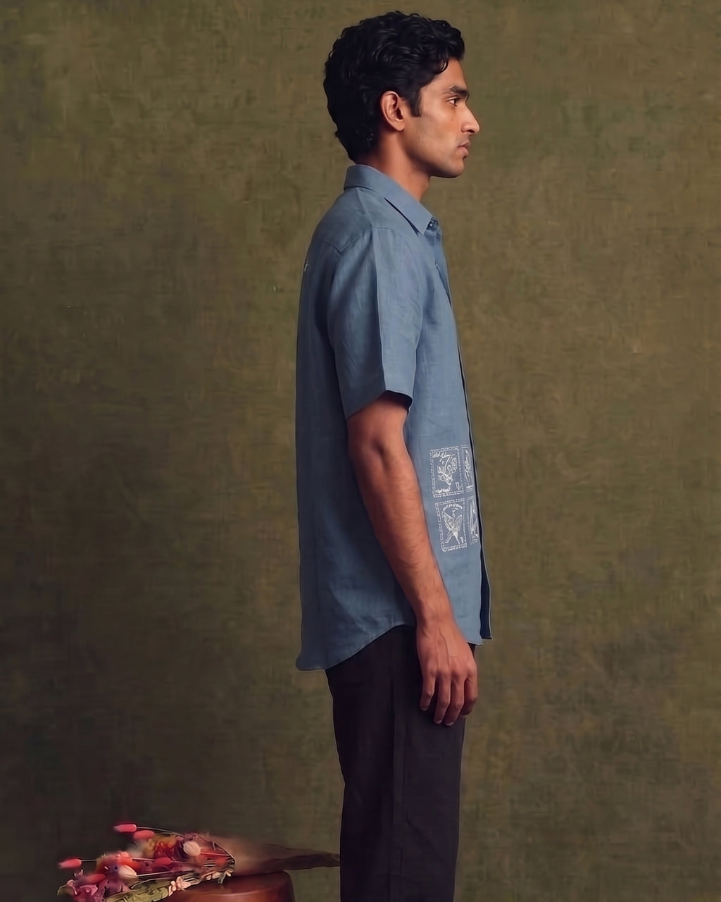 The Safarnama Embroidered Linen Shirt