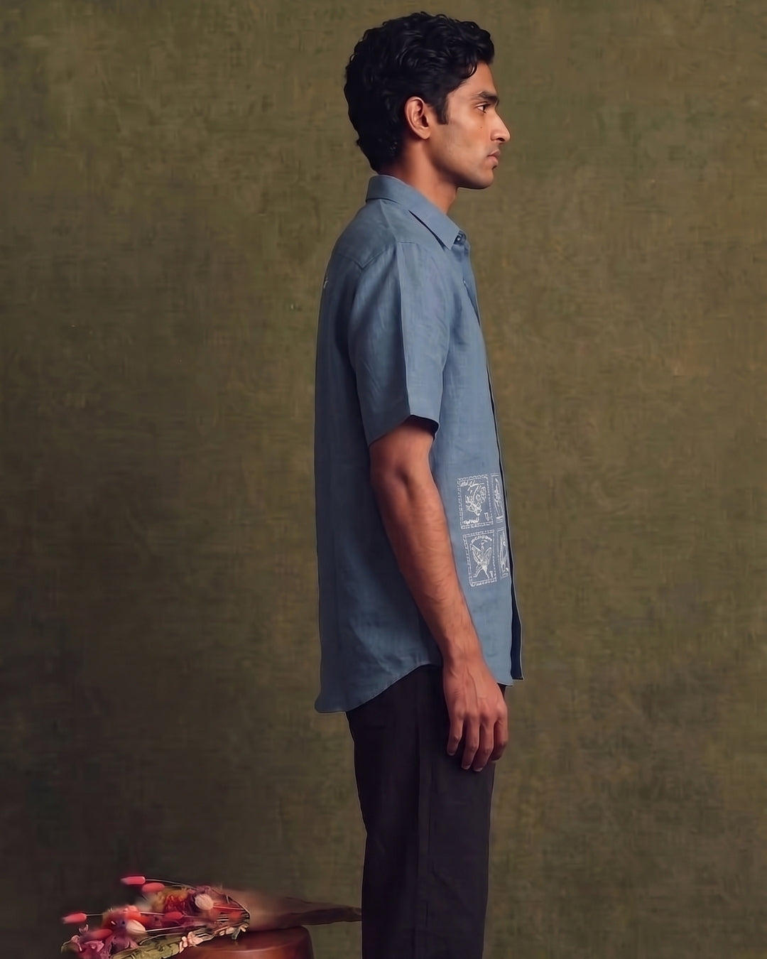 The Safarnama Embroidered Linen Shirt