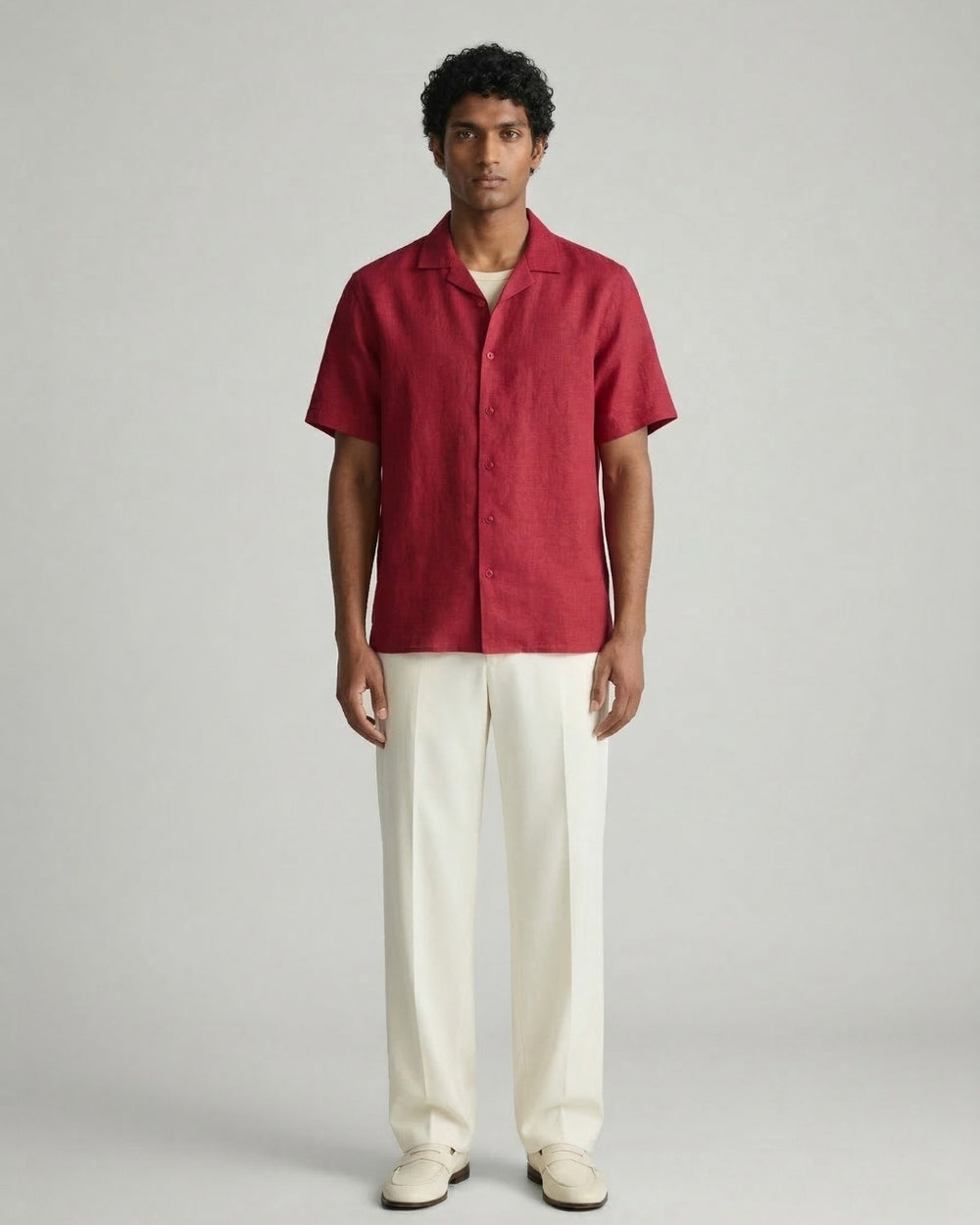 Red Charm Linen Shirt