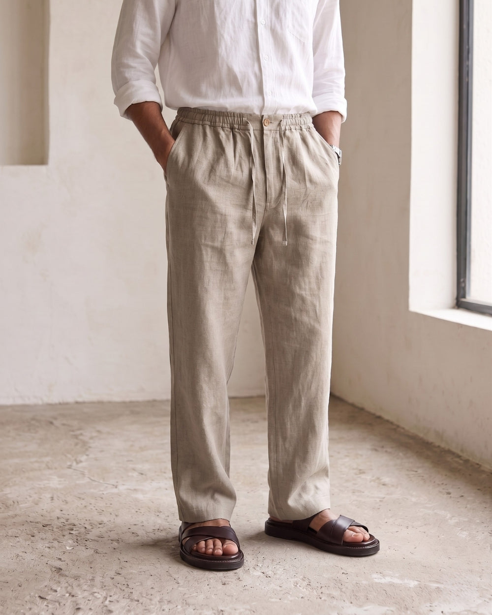 Natural Casual Linen Pants