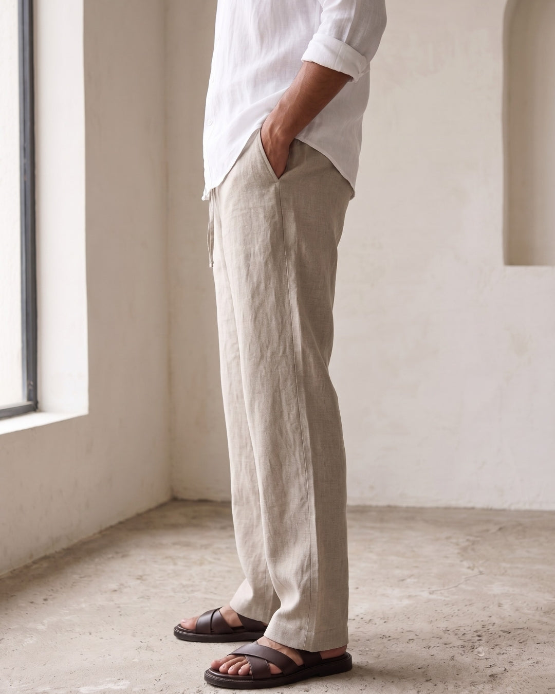 Natural Casual Linen Pants