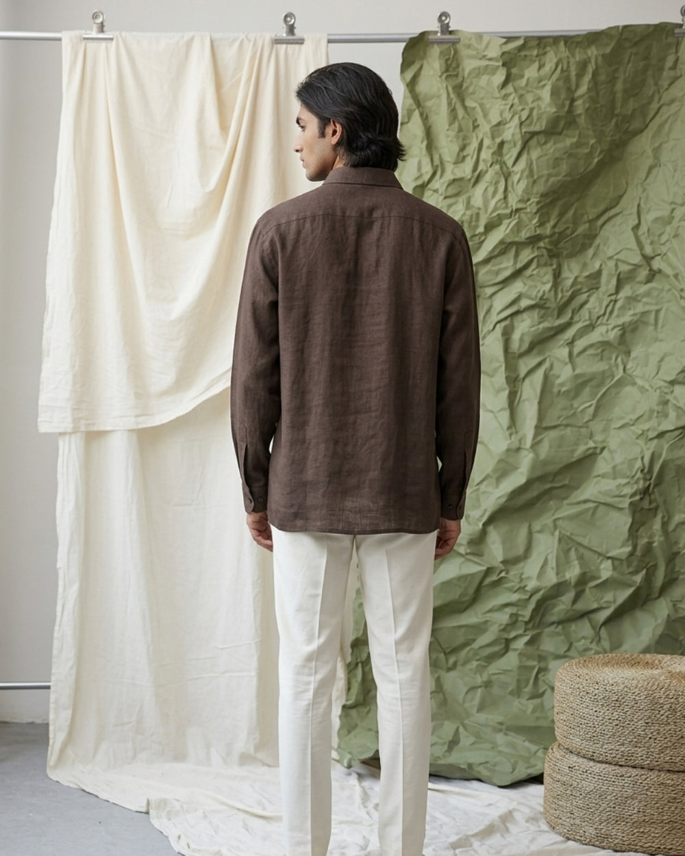 PopOver Brown Linen Shirt