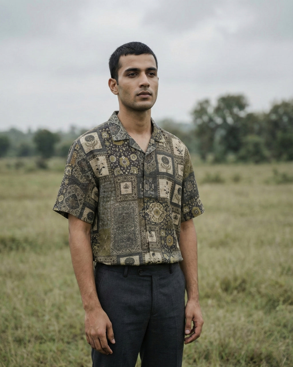 Kaarigari Patra Linen Shirt