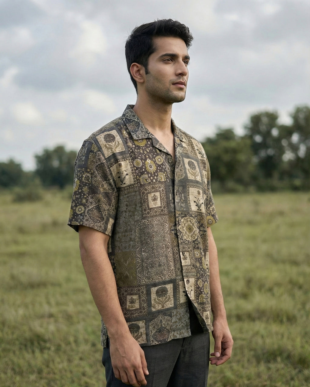 Kaarigari Patra Linen Shirt