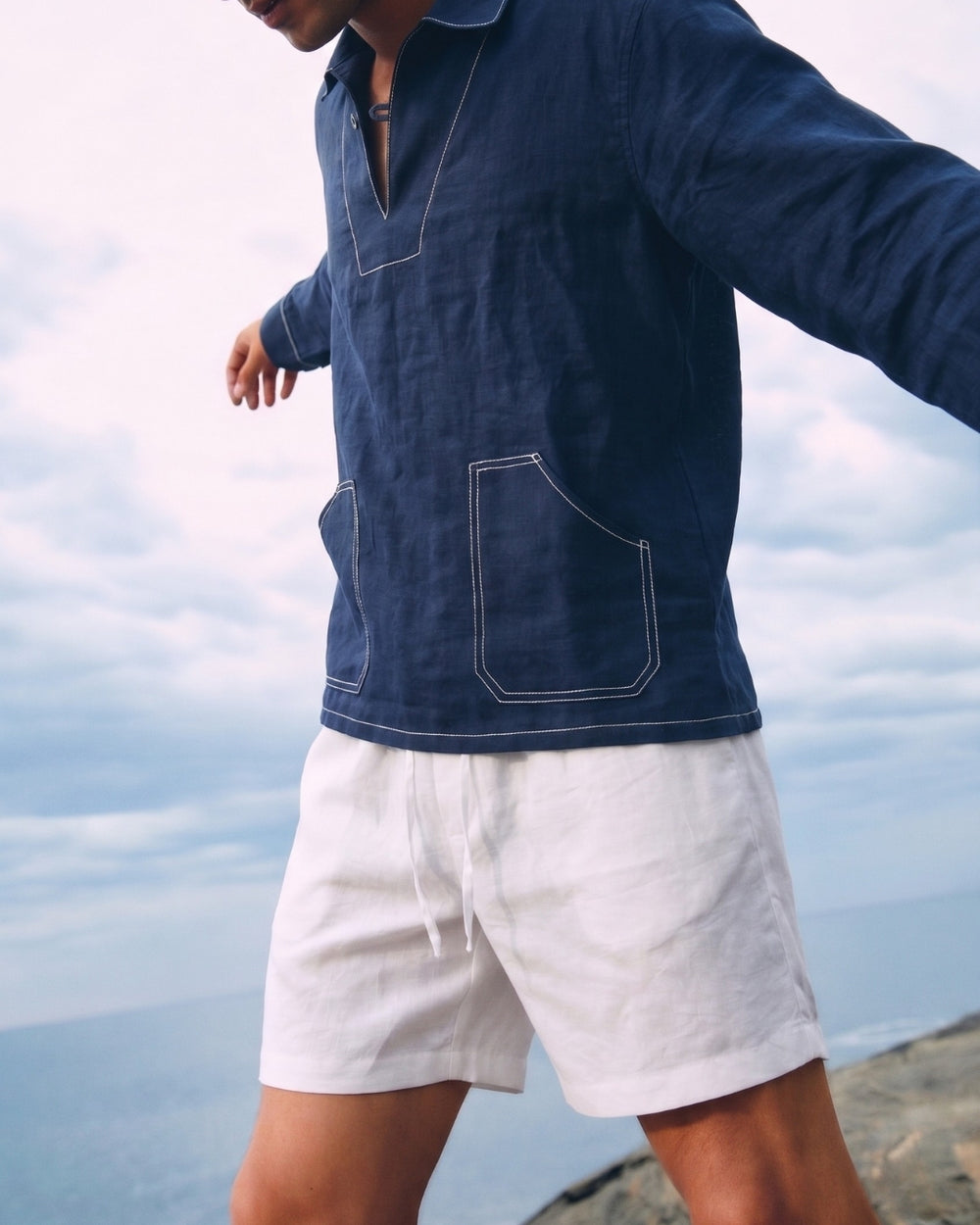 Salt White Casual Shorts