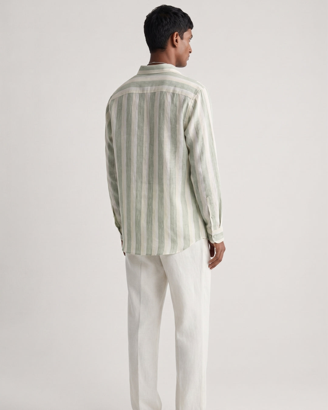 Mint Striped Linen Shirt