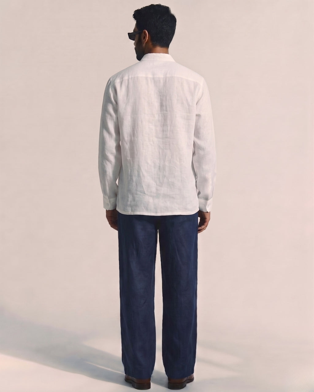 Meridian White PopOver Linen Shirt