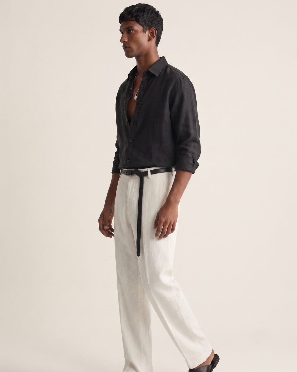 Midnight Black Linen Shirt