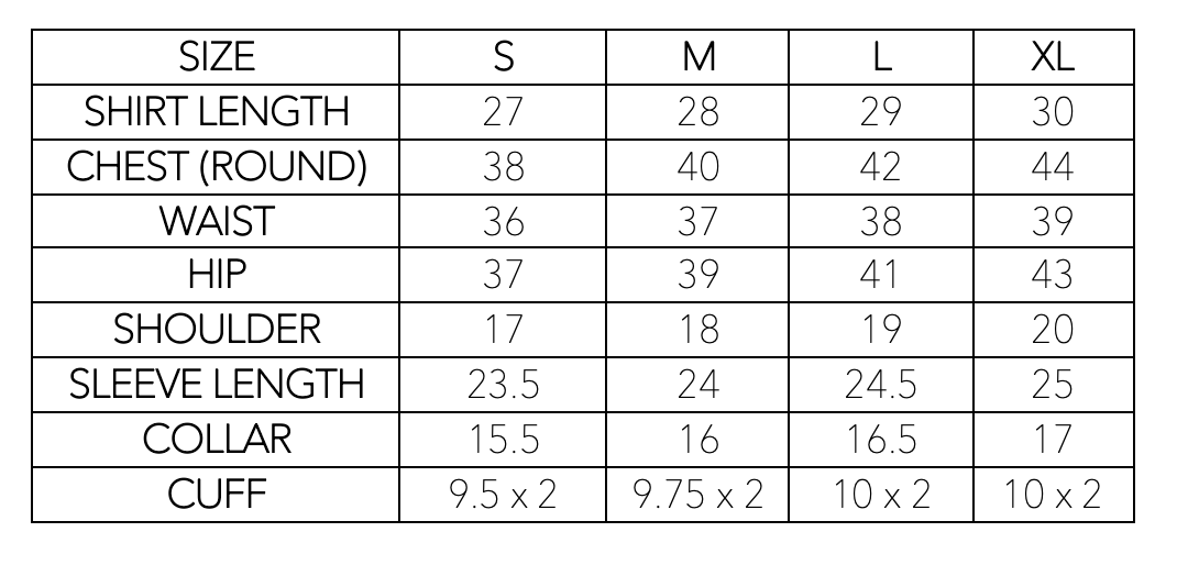 Size guide