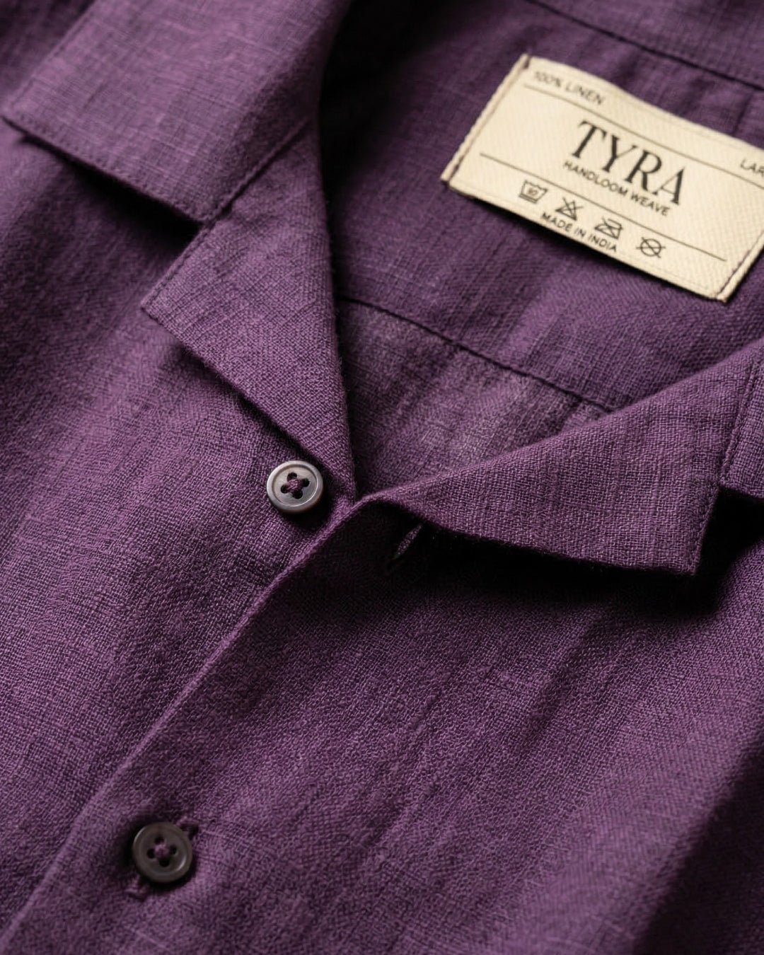 Jamun Purple Linen Shirt pure breathable linen fabric – Tyra