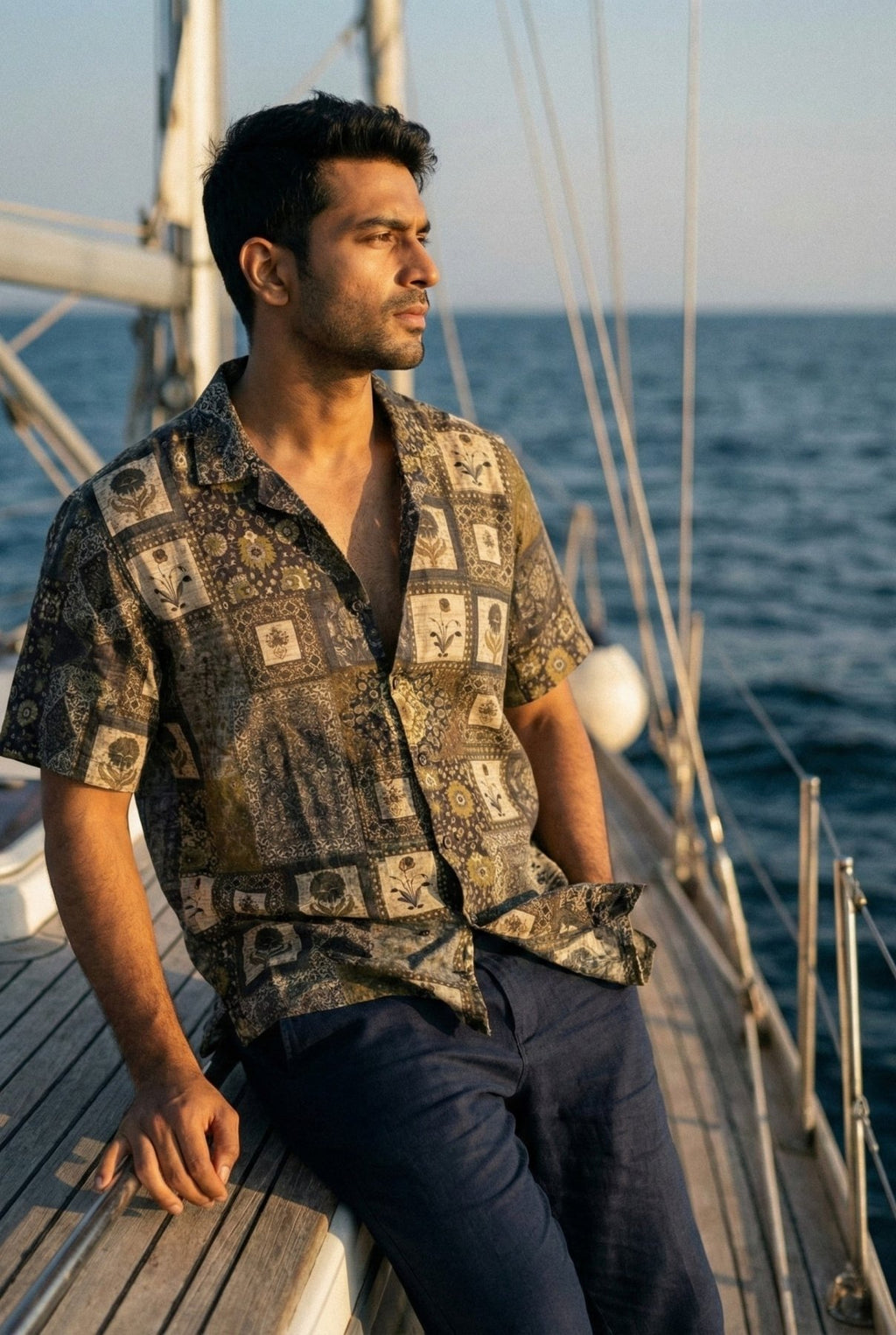 Kaarigari Patra Linen Shirt pure breathable linen fabric – Tyra