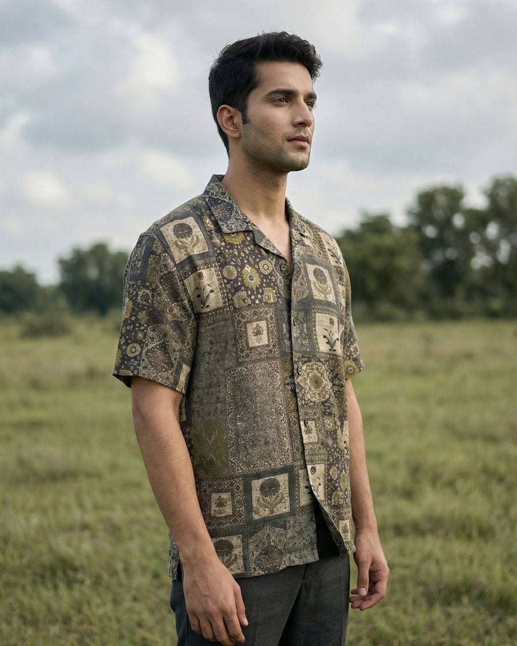 Kaarigari Patra Linen Shirt pure breathable linen fabric – Tyra