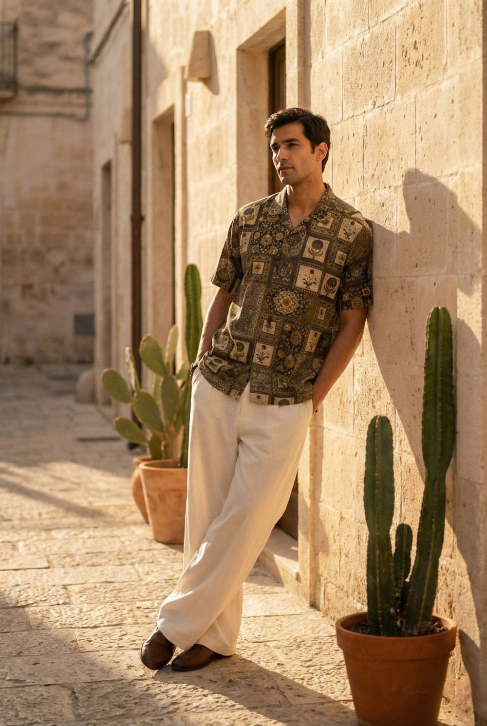 Kaarigari Patra Linen Shirt