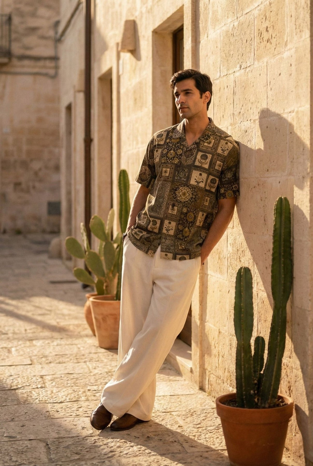 Kaarigari Patra Linen Shirt pure breathable linen fabric – Tyra