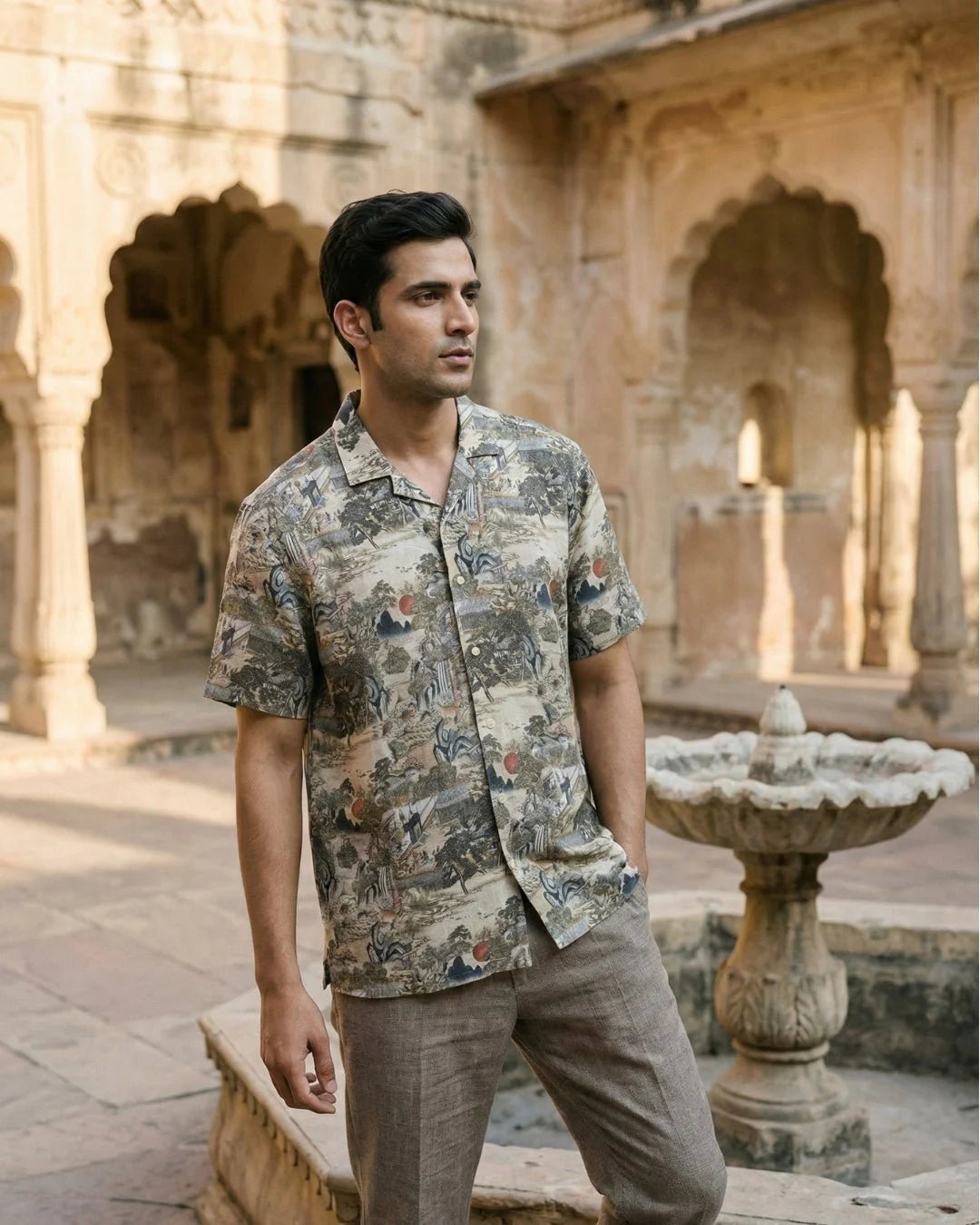 100% pure European linen shirt for men in India — Paridrishya by Tyra Linen, 125 GSM, factory-direct pricing