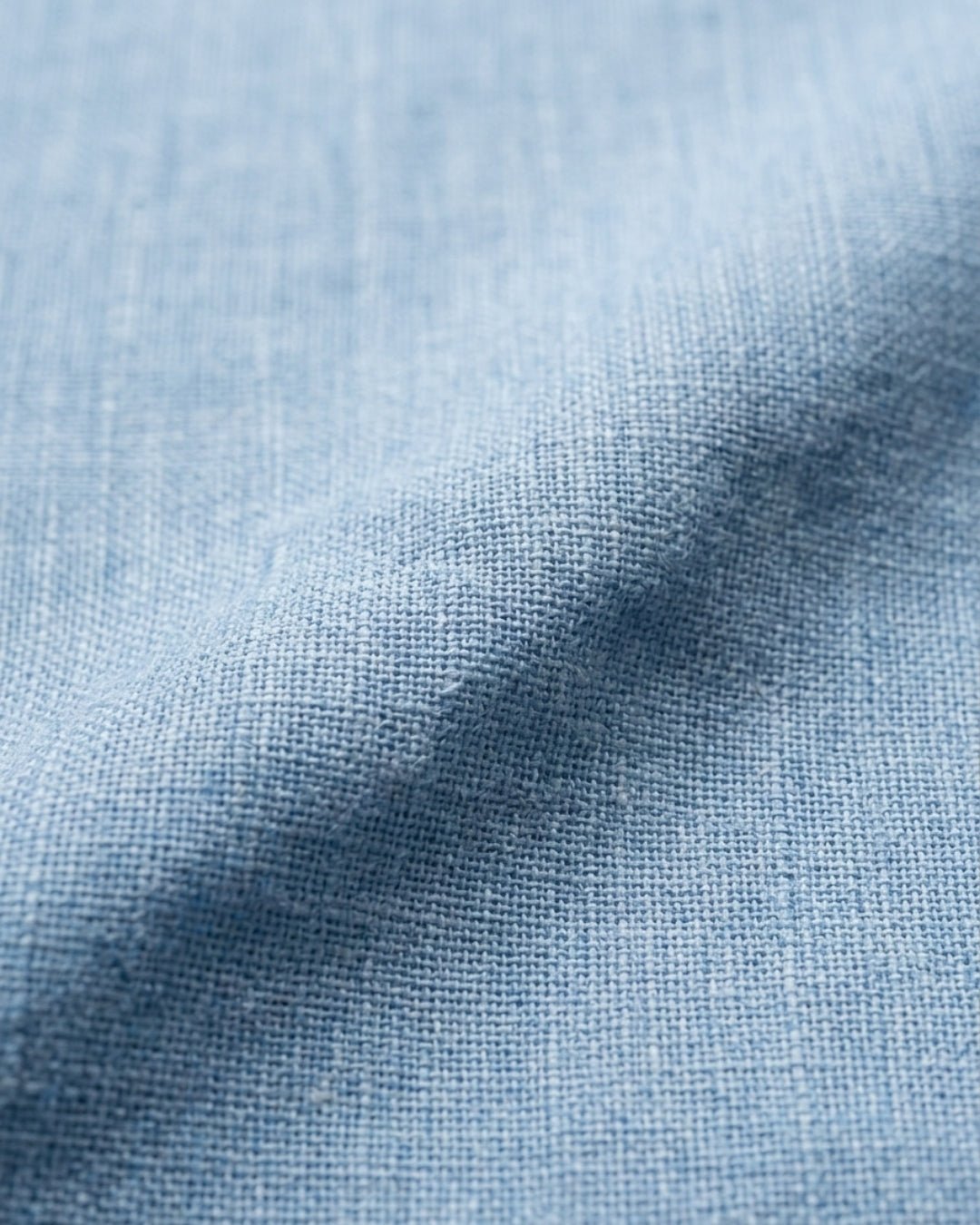 PopOver Charming Blue Linen Shirt pure breathable linen fabric – Tyra