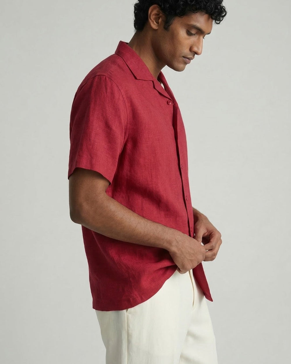 Red Charm Linen Shirt