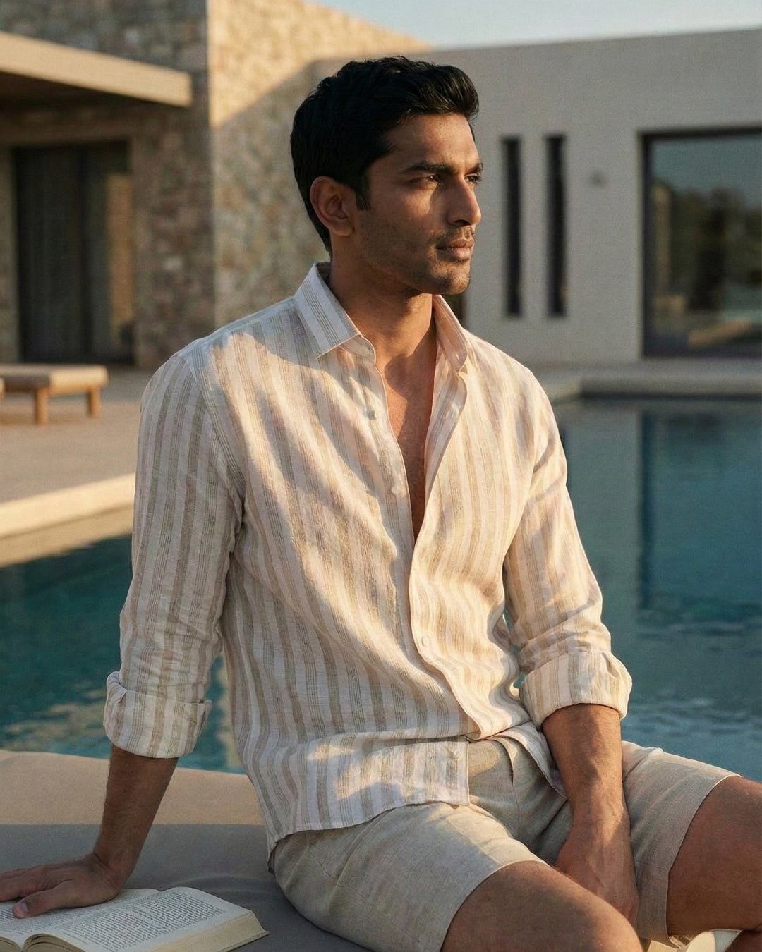 Salt & Still Striped Linen Shirt pure breathable linen fabric – Tyra